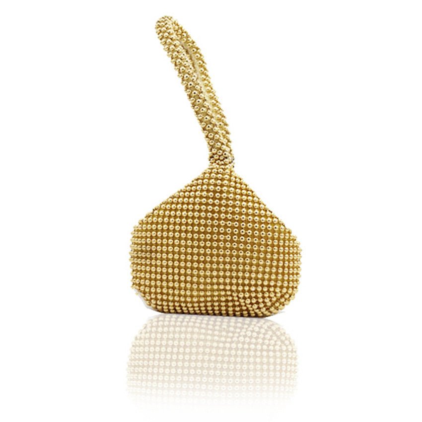 Women's Rhinestone Metal Evening Clutch Gold