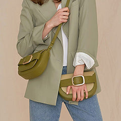 Women's Semicircle Shoulder Clutch Green