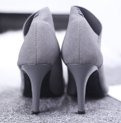 Women’s Slip - On Retro High Heel Ankle Boots Black