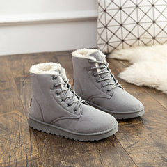 Women's Snow Boots – Stylish and Warm Winter Footwear Gray