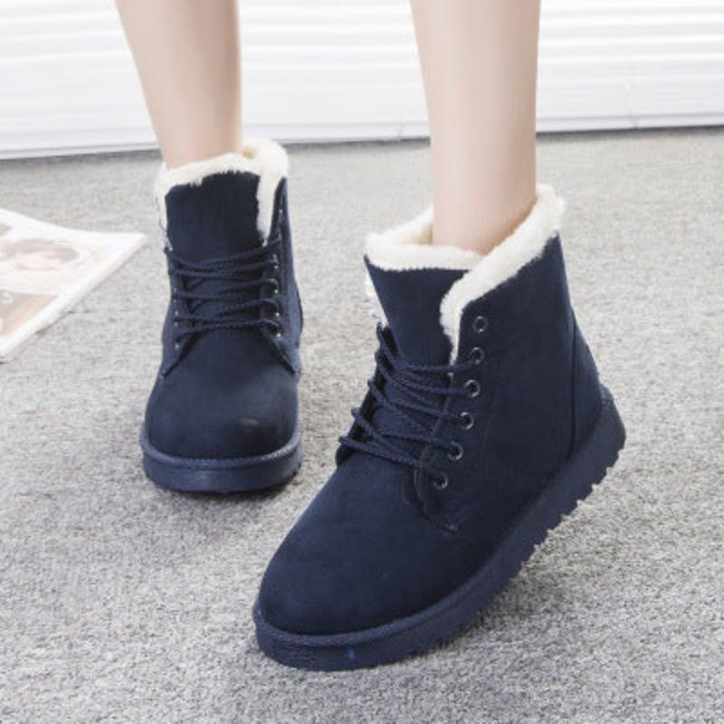 Women's Snow Boots – Stylish and Warm Winter Footwear Dark blue