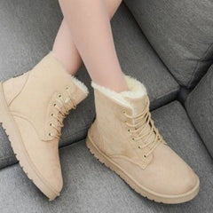 Women's Snow Boots – Stylish and Warm Winter Footwear Beige