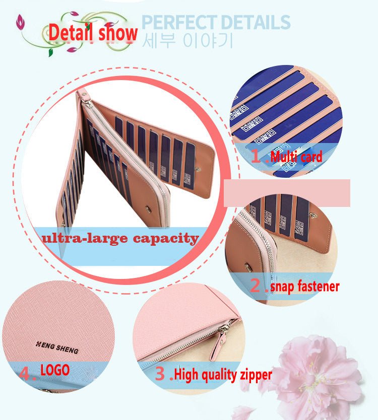 Women's Wallet Long Zip Clutch 13850 Light Purple