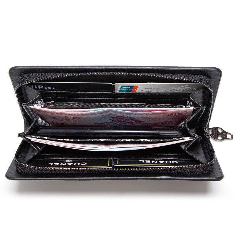 Women's zipper clutch bag Black