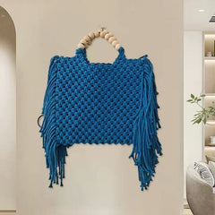 Woven Clutch Women's Crossbody Mini Phone Bag Blue
