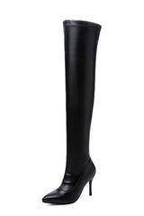 Stiletto High Heel Side Zipper Stretch Boots