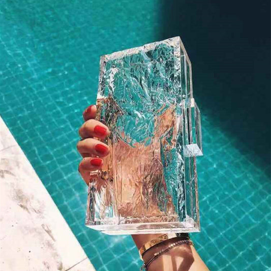 Acrylic Transparent Box Clutch Evening Handbag