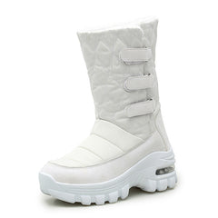 Women's outdoor plus velvet high top snow boots