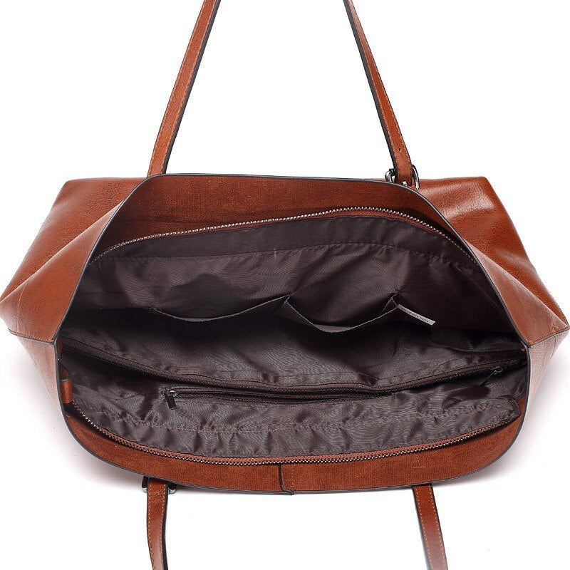 Leather Clutch Bag – Casual Wax Cowhide