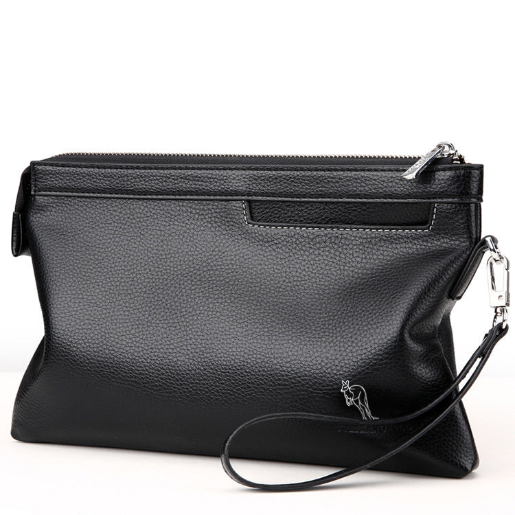 Men's soft leather clutch