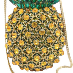 Pineapple Rhinestone Banquet Clutch