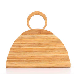 Natural Bamboo Clutch Bag Hand-Woven Design