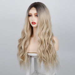 Water Ripple Wig Headgear with Fluffy Bangs R4/60#