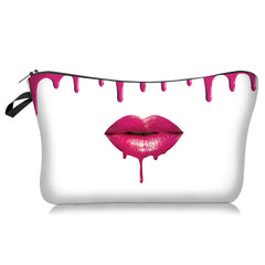 Lips Rose Flower Print Clutch Bag