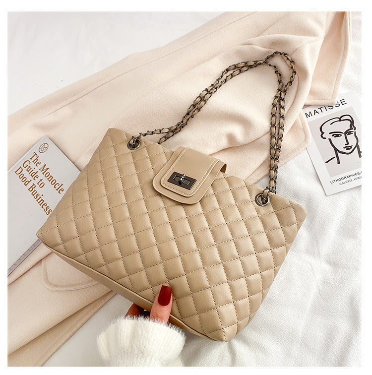 Lingge Large-Capacity Clutch - Trendy All-Match Chain Shoulder Bag