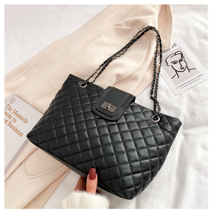 Lingge Large-Capacity Clutch - Trendy All-Match Chain Shoulder Bag