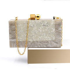 Shell Acrylic Stitching Shoulder Clutch Female Bag