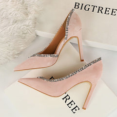 Suede Hollow High Heels – Elegant and Breathable Statement Shoes