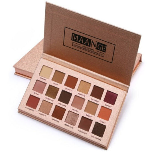 18 - Color Eyeshadow Makeup Palette Collection for Glamorous Looks Rose Gold