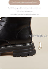 Retro British Style Small Man Platform Ankle Boots