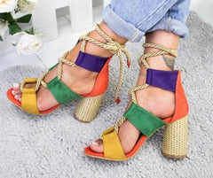 Thick and color matching sandals