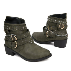 European And American Punk Rivet Leisure Women's Boots