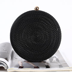 Round Dinner Clutch Handmade Fashion Hipster