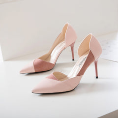 Side stitching low heels