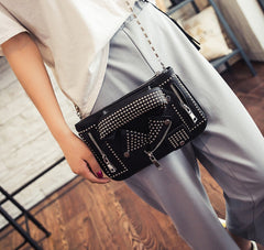 Clothes Rivet Clutch Bag