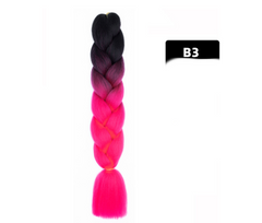 Gradient Silk Wig: Big Braid African Chemical Fiber High Temp B3