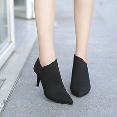 Women’s Slip-On Retro High Heel Ankle Boots