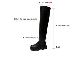 Thick Sole Knee High Boots For Women