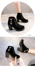 Rubber New Personalized Versatile High Heel Boots