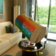 Rainbow Gradient Clutch Bag - Luxury Evening Purse for Women