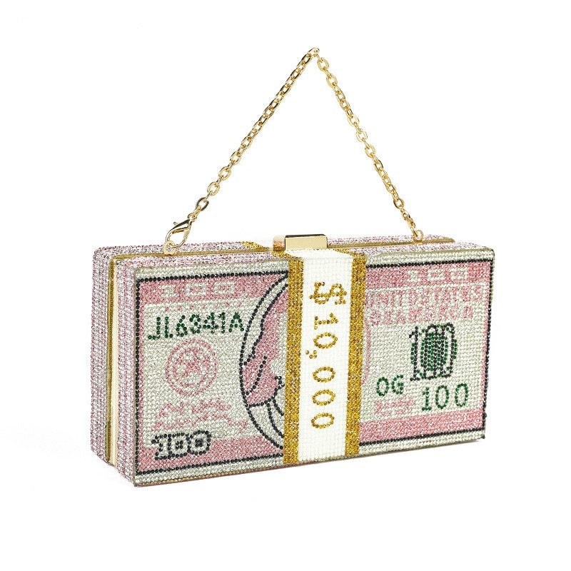 Dollar Print Clutch Messenger Bag for Stylish Fashion Statements