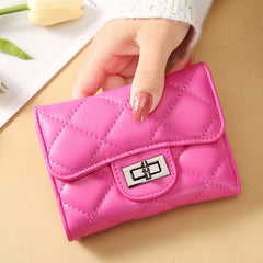 Women's Classic Style Rhombus Wallet Short Clutch