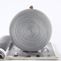 Round Dinner Clutch Handmade Fashion Hipster