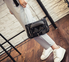 Clothes Rivet Clutch Bag