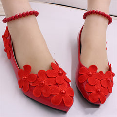 Women's Fashion Bride Flat Wedding Shoes