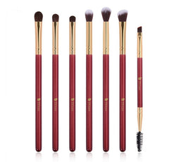 7 PCS Eye Makeup Brush Set: Essential Tools for Stunning Eyes Red