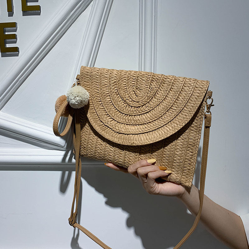 Summer Hand-Woven Clutch Bag