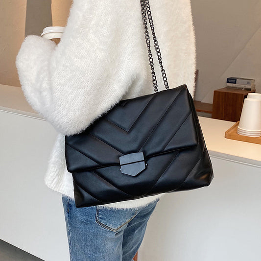 Embroidery Thread Clutch - Small PU Leather Crossbody Bag for Women