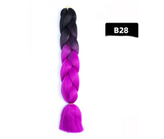 Gradient Silk Wig: Big Braid African Chemical Fiber High Temp B28