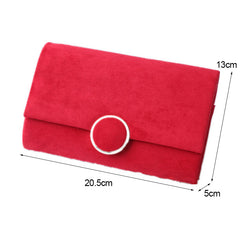 Elegant Red Dress Chain Clutch Bag for Ladies