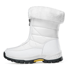 Women's Snow Boots Lightweight Platform Zipper Ankle Boots