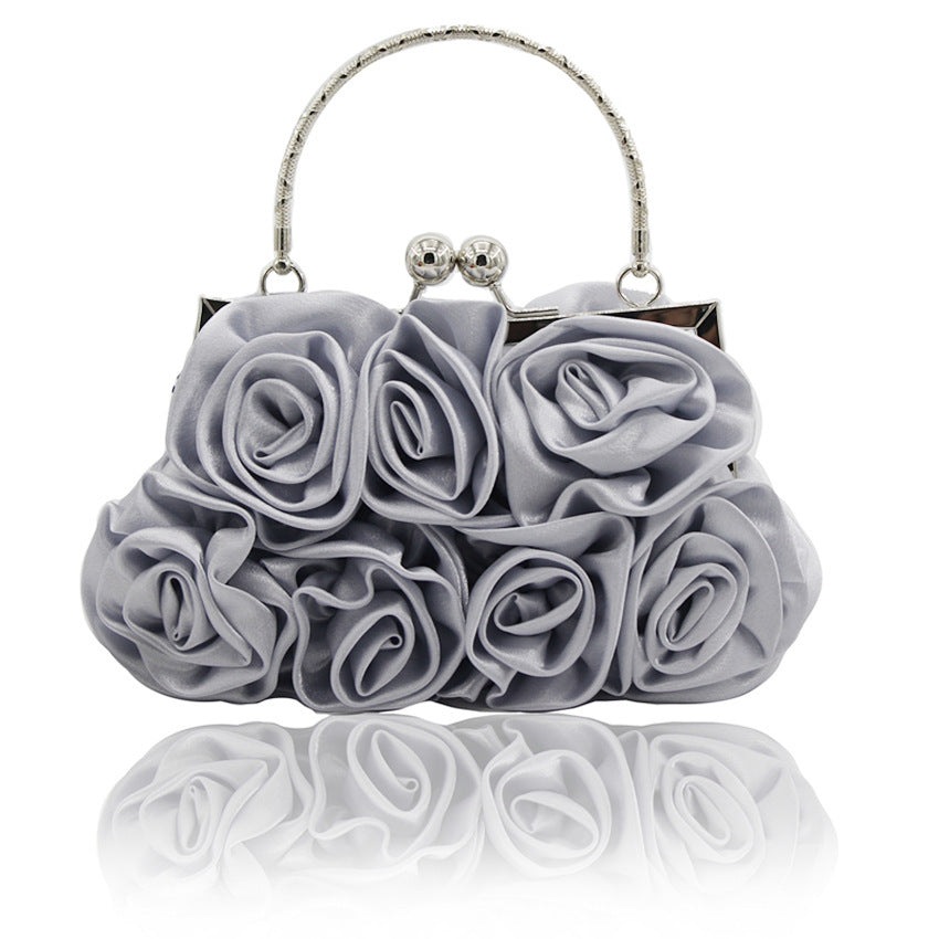Elegant Rose Clutch  Handheld Bridal  Bag