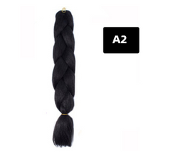 Gradient Silk Wig: Big Braid African Chemical Fiber High Temp A2