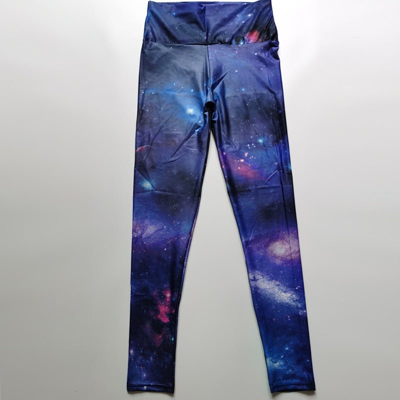 Abstract Ink Pattern High Waist Yoga Leggings Starry sky