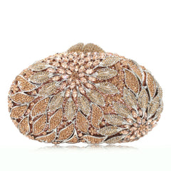 Ladies Fashion Color Rhinestone Cutout Clutch Bag