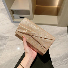 Gold Fashion Envelope Clutch Bag